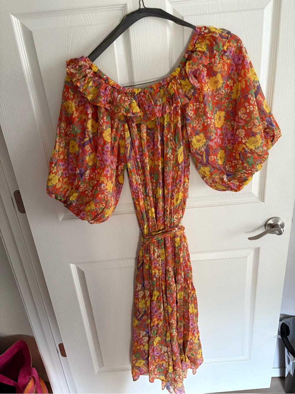 Spell Last Drinks Midi Dress in Sunset Floral size xsmall
